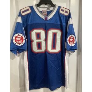 New York NY Football Jersey Clench #80 Embroidered XLarge Red White Blue 5 Bac